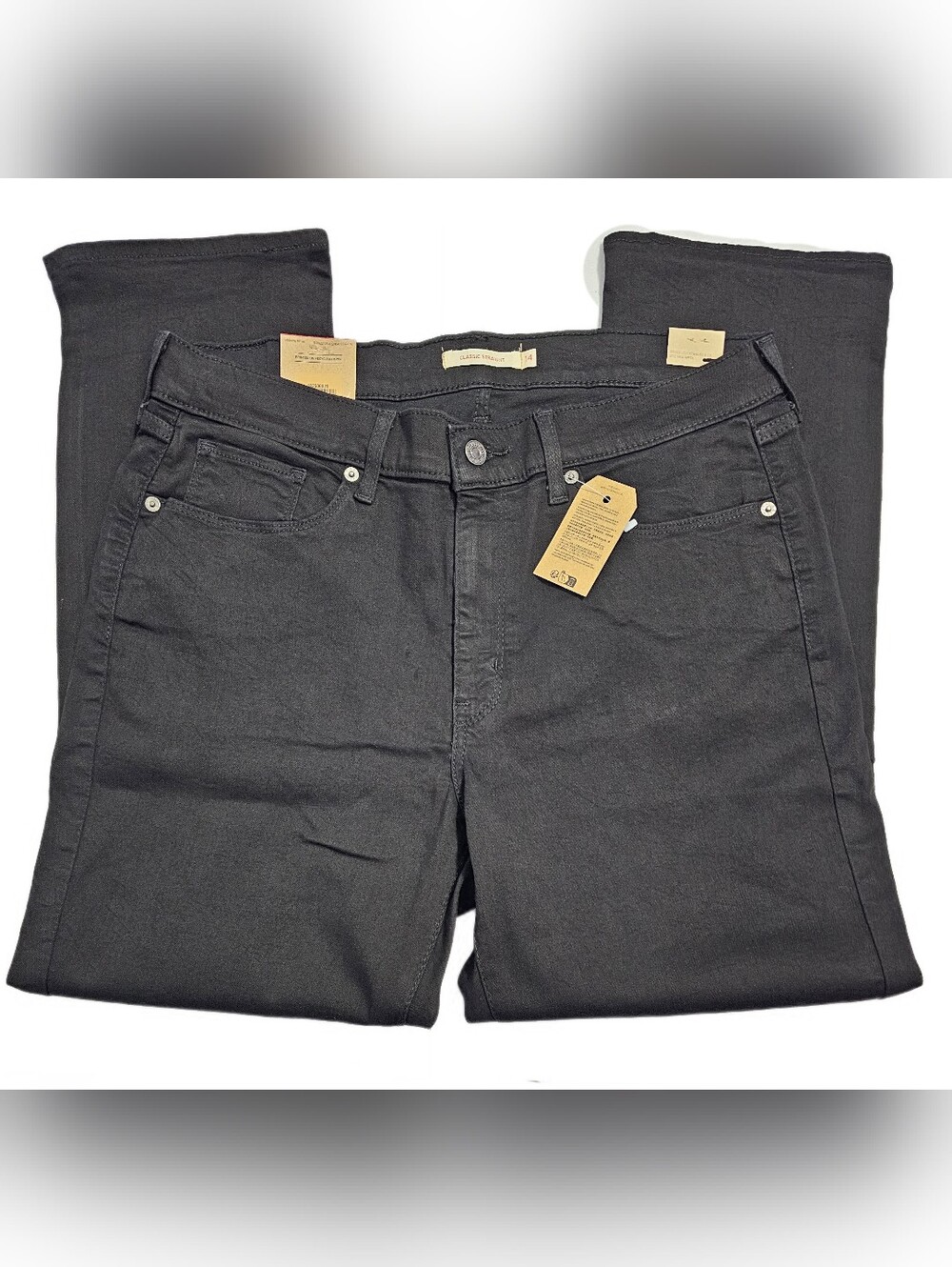 NWT Levis Classic Straight Hypersoft Mid-Rise Womens Jeans Size 14 - Picture 1 of 15